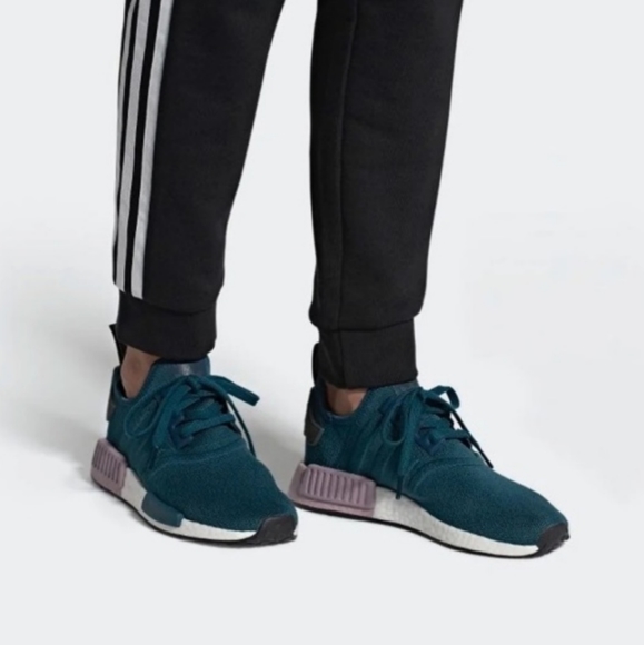 NWT adidas NMD_R1 Teal Running Workout Shoes - Picture 6 of 8